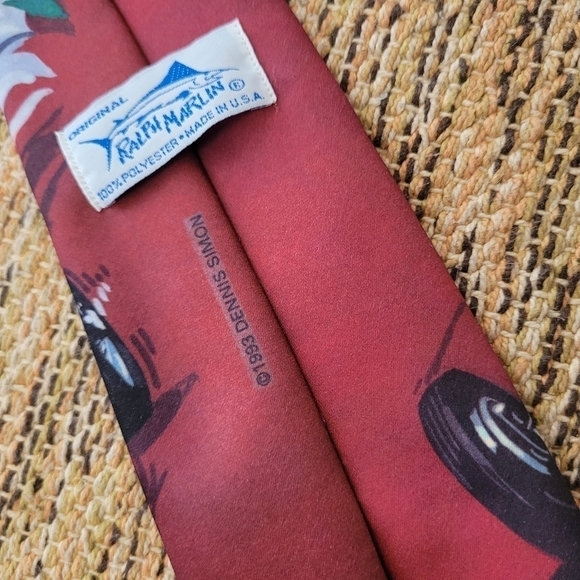 VINTAGE Ralph Marlin "Race Driver" Tie - Picture 4 of 8